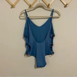 Aerie Powder Blue Side Cutout One Piece Swimsuit size Large thumbnail 4