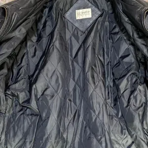 Vintage Genuine Leather Jacket Longline Layered Full Front Zipper Womens Medium thumbnail 11