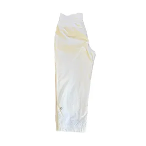 Lululemon Dance Studio Crop Pants Womens Size 4 White Pull On thumbnail 3