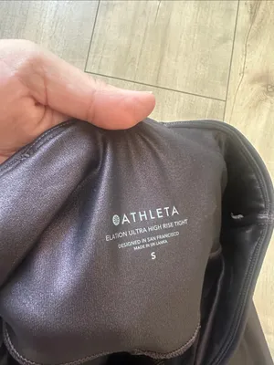 Athleta Elation Ultra High Rise Tights Brown Bronze Shimmer Metallic Leggings S thumbnail 5