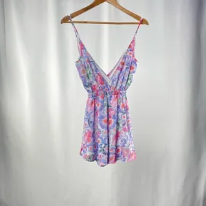 Show‎ Me Your Mumu Olympia Floral Romper in Poppy Daze Size Extra Small thumbnail 4