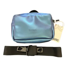 Rains Micro Box Bag w/ Shoulder Strap, Laser Blue, NWT, List Price $95 thumbnail 3