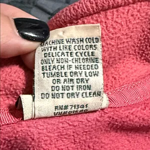 L.L. Bean women’s size small pullover fleece 1/4 zip jacket sweater coral salmon thumbnail 9