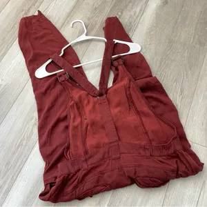 Free People Overalls Jumpsuit utility tback womens Red (xsmall) boho casual thumbnail 5