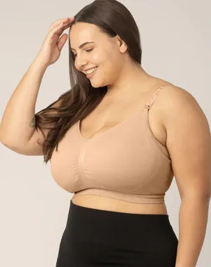 Kindred Bravely Sublime Hands Free Pumping Nursing‎ Bra Tan Large Busty Fit thumbnail 1