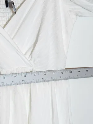 Lulus White Wrap Look Long Sleeve Mini Dress Size Medium thumbnail 6