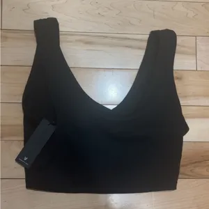 LULU’S BLACK CROPPED TANK TOP thumbnail 1