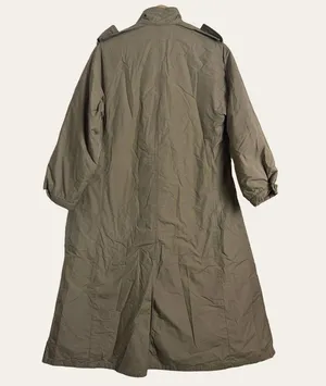 Vintage Thermaster Khaki Wool Insulated Trench Coat Size 6 thumbnail 8