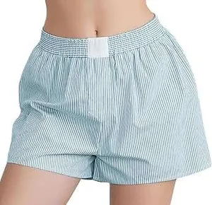 Striped Pajama Boxers Blue Size M thumbnail 1