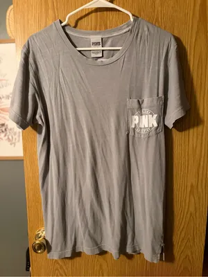 PINK Victoria's Secret Short Sleeve Pocket Tee Small thumbnail 1