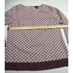 J.Crew Geometric‎ Print Long Sleeve Blouse Women's Casual Wear s thumbnail 3