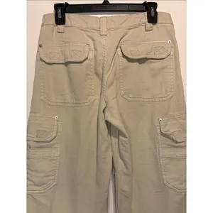 Garage Straight Leg Khaki Cargo Pants Large Side + Back Pockets Baggy Size 01 thumbnail 6