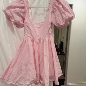 Pink Puff Sleeve Mini Dress thumbnail 2