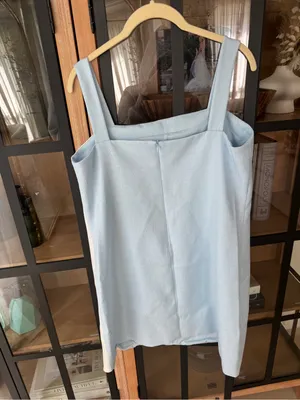 SSYS Isabelle Scalloped mini dress colorblock side sleeveless contrast pastel thumbnail 6