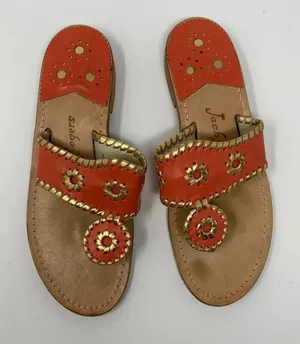 Jack Rogers Nantucket Flip‎ Flop Sandal Fire Coral thumbnail 1