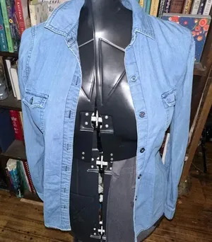 Old Navy denim button down XS normcore classic shirt thumbnail 1