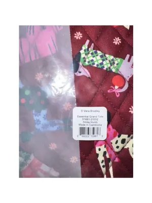 Vera Bradley Holiday Hounds Pattern Essential Grand Tote NWT thumbnail 5