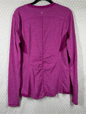 Lululemon Pink Space Dye Long Sleeve Ribbed Base Runner Top thumbnail 5