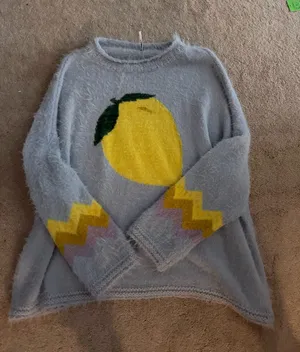 Free people lemon sweater thumbnail 1
