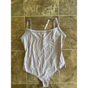 Skims Cotton Jersey Scoop Neck Bodysuit Oyster Size Large thumbnail 5