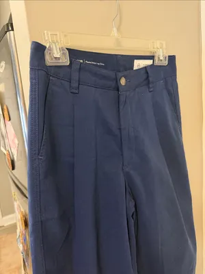 AG Adriano Goldschmied $235 Jules Pleated Wide Leg Chino Pants in after midnight blue 26 thumbnail 6