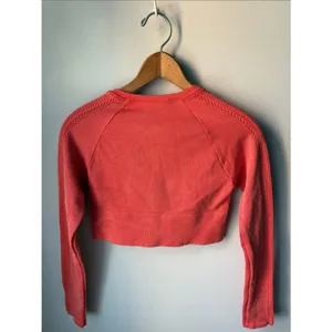 Offline by Aerie Big Chill Seamless Cropped Long Sleeve Ribbed Top Coral thumbnail 4
