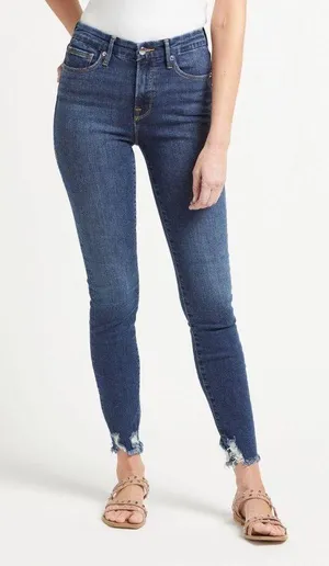 Good American Good Legs Chewed Hem Skinny Jeans 29 size 8 thumbnail 16