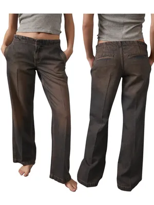 We The Free People NWT Castella Low Rise Boot Cut Jeans Size 28 90s Boho Earthy thumbnail 2