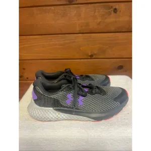 Under Armour Women's Charged Rogue 3 running shoes in a grey and purple Sz 6 thumbnail 2