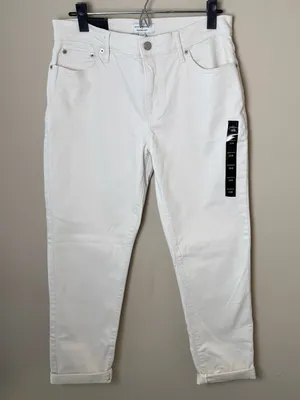 NWT Banana Republic Factory Girlfriend Jeans Womens 29/8 Ecru Cream Denim Pants thumbnail 1