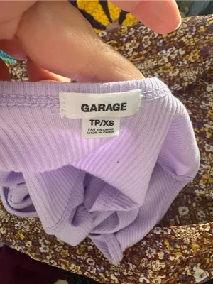 Garage ribbed ruched crop top, XS thumbnail 4