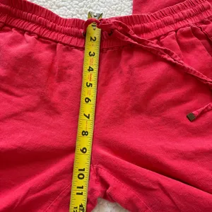 Love Tree Red Drawstring Linen-blend Straight Leg Pants M Coastal Boho Gorpcore thumbnail 5