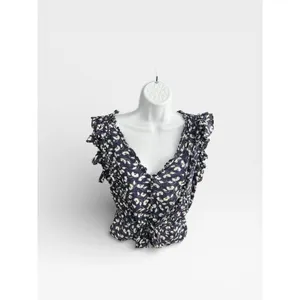 Polo Ralph Lauren Blue Floral Blouse Size 8 thumbnail 6