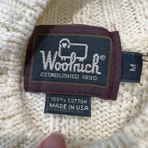 Vintage Woolrich Cable Knit Tunic Sweater Made In USA Women’s M Cotton NEW NOS thumbnail 7