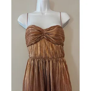 Lovers and Friends Sleeveless Emmy Rose Gold Pleated Maxi Gown XS thumbnail 9