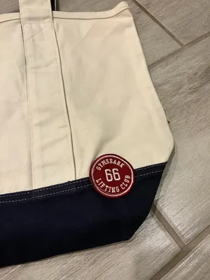Gymshark Collegiate Tote Bag 66 Lifting Club Heavy Blue Cream Women’s NEW thumbnail 2