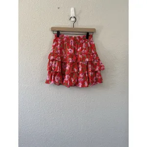 LoveShackFancy Mambo Red Mini Skirt XS NWT Lined Coquette Feminine MSRP $345 thumbnail 3
