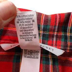 Victoria's Secret Red Plaid Pajama Set Sleepwear Women's Size‎ S thumbnail 5