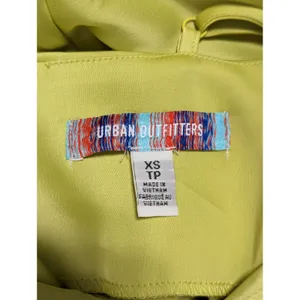 Urban Outfitters Mallory Cowl Neck Slip Dress Lime Green Bright Satin Party XS thumbnail 6
