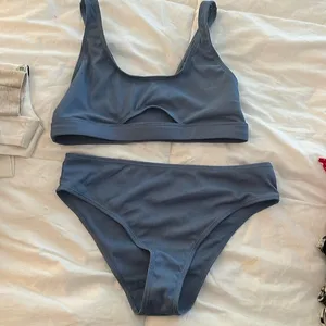 Ribbed blue bikini set Size M thumbnail 1