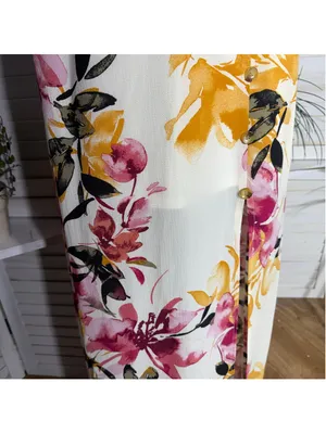 IZ Byer Y2K dress maxi floral boho short sleeve fairy whimsical cottage Derby L thumbnail 12