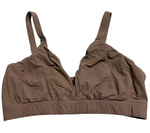 Skims Fits Everybody Crossover Bralette Size 2X Plus Brown Earthy Stretch Bra thumbnail 1