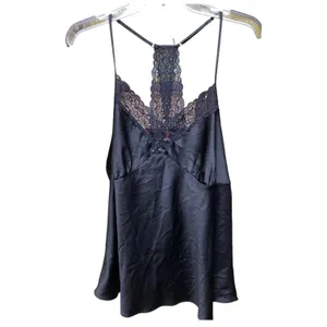 Black Satin Lace Camisole Top Size XL Babydoll Emo Fairygrunge Whimsigoth thumbnail 5