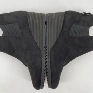 Dr. Scholls Black Faux Suede Ankle Boots Wedge Heel‎ Zip Up Comfort Shoes Sz 9.5 thumbnail 4