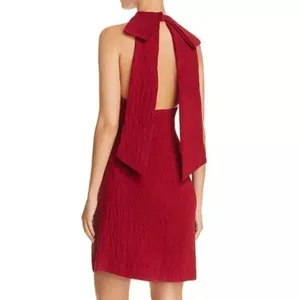 Elliatt Unwrapped‎ Bow Halter Dress Small Backless Sleeveless Party Cocktail Red thumbnail 15