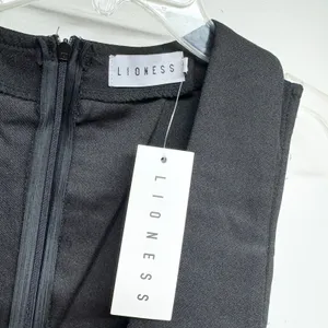 Lioness‎ Women’s Sleeveless Plunge Open Neckline Black Straight Dress Small thumbnail 2