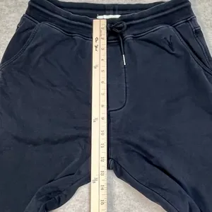AllSaints Sweatpants‎ Velour Lined Washed Black Joggers XL Ramskull Logo Y2K EUC thumbnail 9