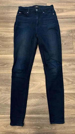 7 For All Mankind Jeans. Size: 25. Dark Wash, Skinny. thumbnail 1