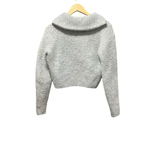 Aritzia Wilfred‎ Gwyneth Alpaca Wool Crop Quarter Zip Sweater O Ring Size XXS thumbnail 14