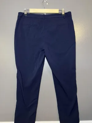 Mario Serrani Dress Pants Womens 12 Blue Ponte Stretch Flat Front Work Office thumbnail 4